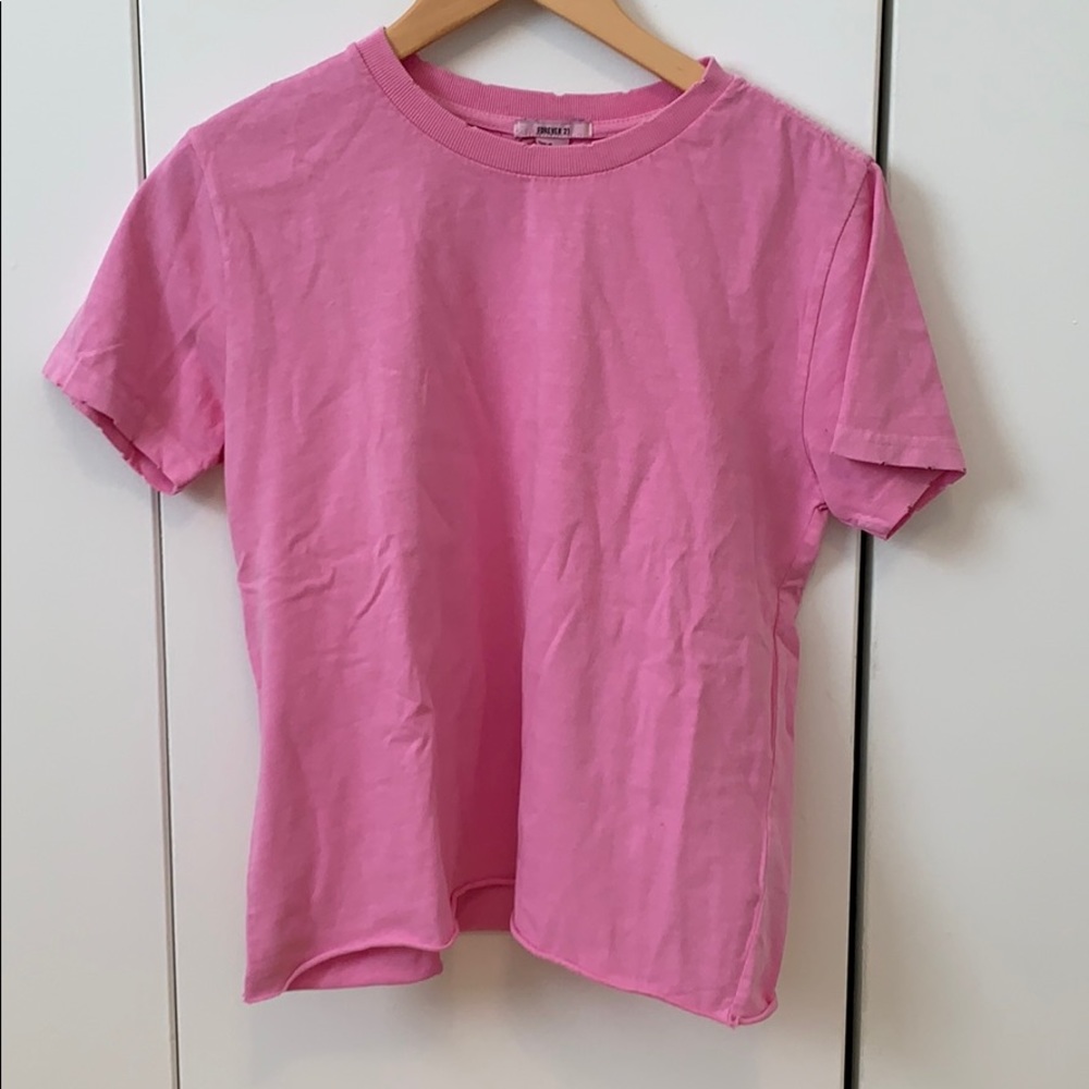 Forever 21 distressed cropped t-shirt